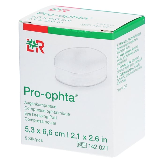 PRO-OPHTA Augenkompresse 5,3x6,6 cm unsteril