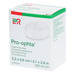 PRO-OPHTA Augenkompresse 5,3x6,6 cm unsteril