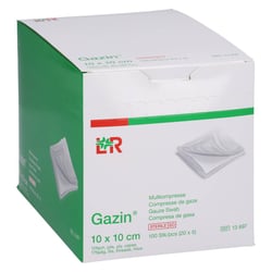 Gazin Mullkomp.10x10 cm steril 12fach groß