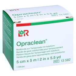 Opraclean Mullbinde z.Tampon.m.Jodoform 5 cmx5 m B2B Medical