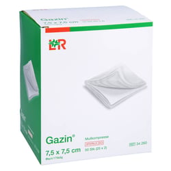Gazin Mullkompresse 7,5x7,5 cm steril 8fach