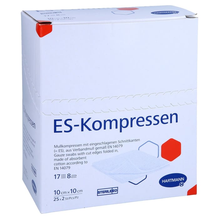 Es-kompressen steril 10x10 cm 8fach