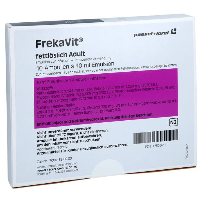 Frekavit fettl slich Adult Emulsion zur Infusion