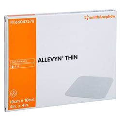 Allevyn Thin 10x10 cm dünne Wundauflage