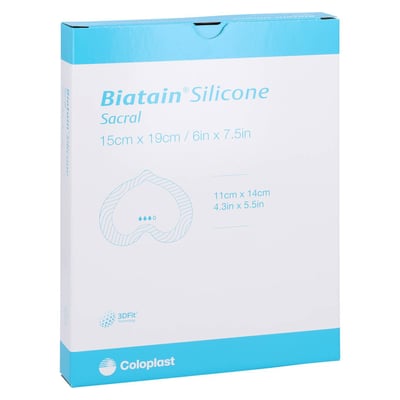 Biatain Silicone Schaumverband Sakrum klein 15x19 cm Docpharm Produktbild 1