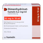 Dimenhydrinat-hameln 6,2 mg/ml Injektionslösung Produktbild 2