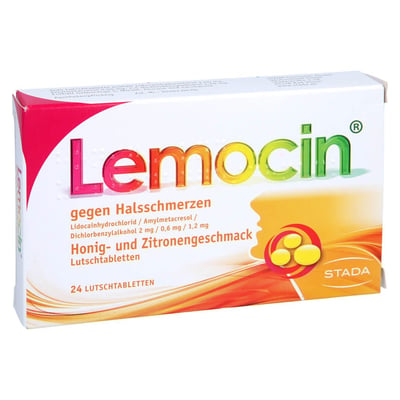 Lemocin gegen Halsschmerzen 2 mg/0,6 mg/1,2 mg Honig- und Zitronengeschmack Produktbild 1