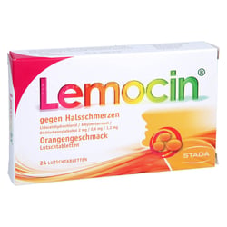 Lemocin gegen Halsschmerzen 2 mg/0,6 mg/1,2 mg Orangengeschmack