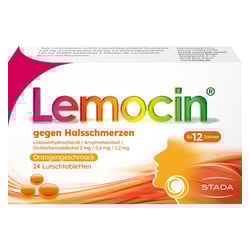 Lemocin gegen Halsschmerzen 2 mg/0,6 mg/1,2 mg Orangengeschmack