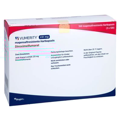 Vumerity 231 mg magensaftresis.Hartkapseln 90 Tage