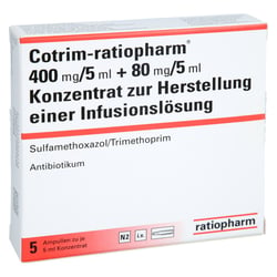 Cotrim-ratiopharm 400 mg/5 ml+80 mg/5 ml Konzentrat Inf-Lösung