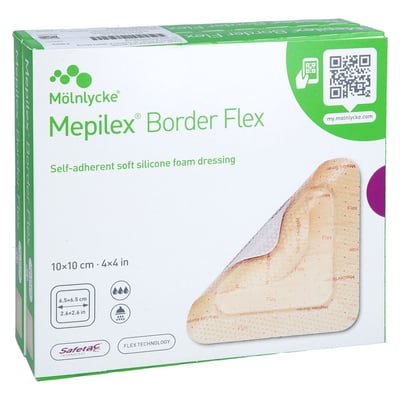 Mepilex Border Flex Schaumverb.haft.10x10 cm