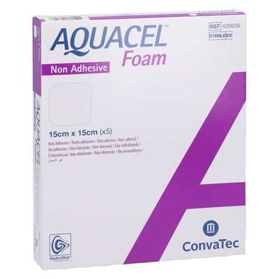 Aquacel Foam N/adh 15x15cm