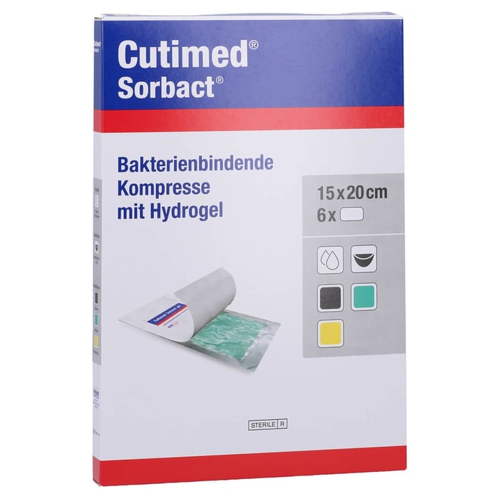 Cutimed Sorbact Gel Kompressen 15x20 cm