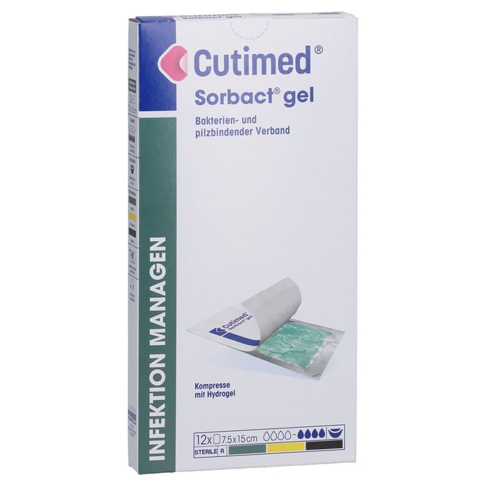 Cutimed Sorbact Gel Kompressen 7,5x15 cm
