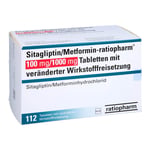 SITAGLIPTIN/Metformin-ratiopharm 100 mg/1000 mg TVW Produktbild 1