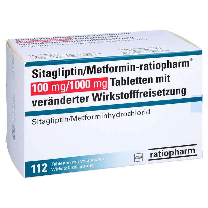 SITAGLIPTIN/Metformin-ratiopharm 100mg/1000mg TVW