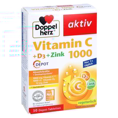 Doppelherz Vitamin C 1000+D3+Zink Depot