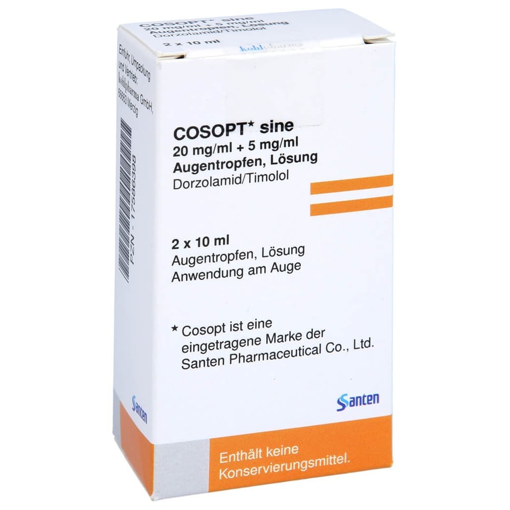 Cosopt sine 20mg/ml+5mg/ml
