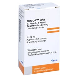 Cosopt sine 20mg/ml+5mg/ml