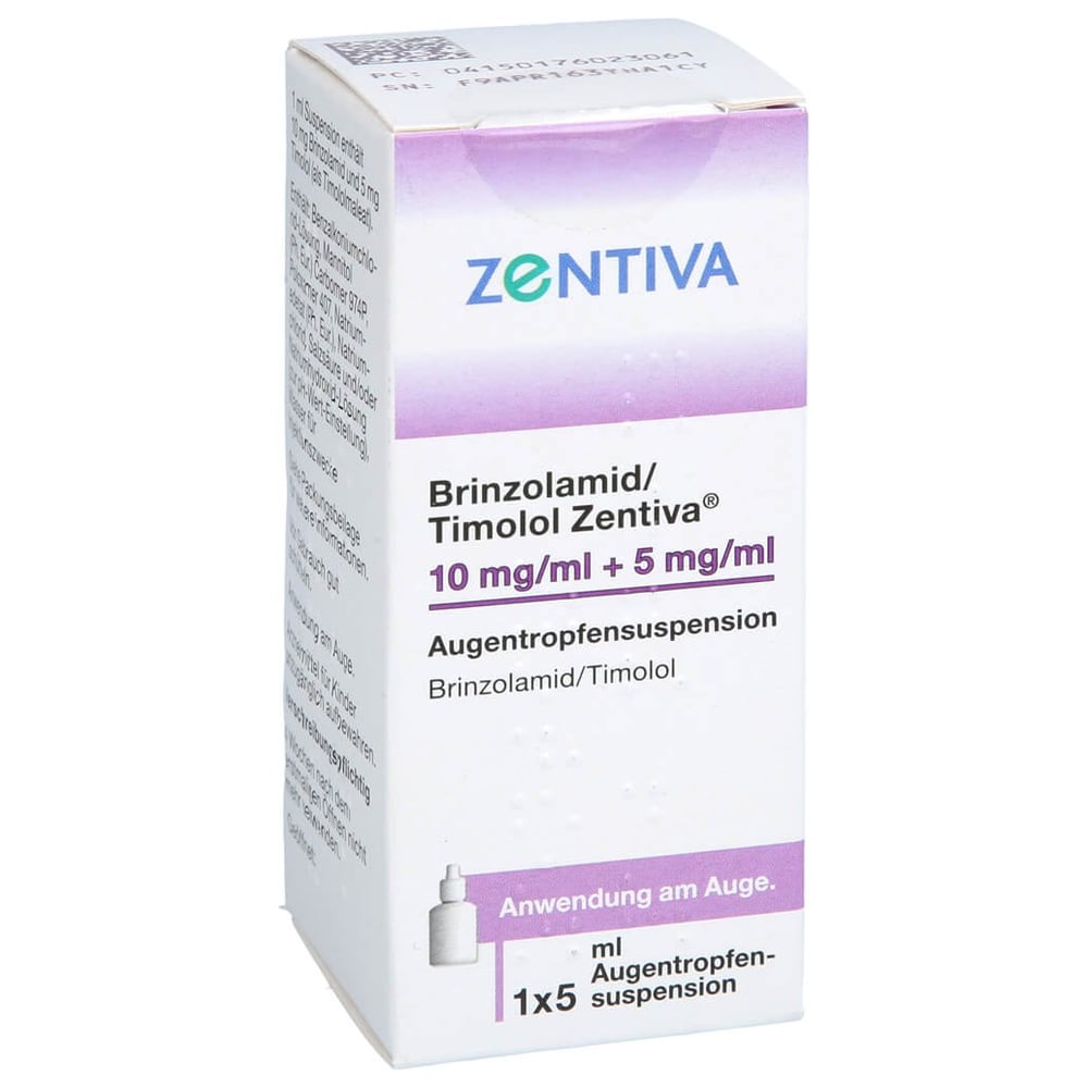 Brinzolamid/Timolol Zentiva 10 mg/ml+5 mg/ml Augentropfensuspension