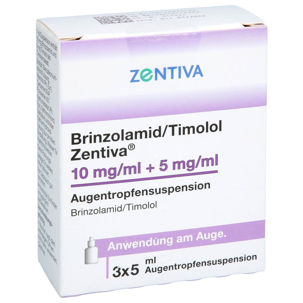 Brinzolamid/Timolol Zentiva 10 mg/ml+5 mg/ml Augentropfensuspension