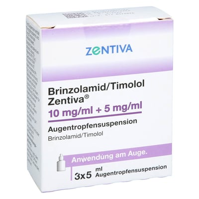 Brinzolamid/Timolol Zentiva 10 mg/ml+5 mg/ml Augentropfensuspension