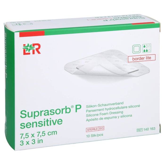 Suprasorb P sensitive PU-Schaumv.bor.lite 7,5x7,5