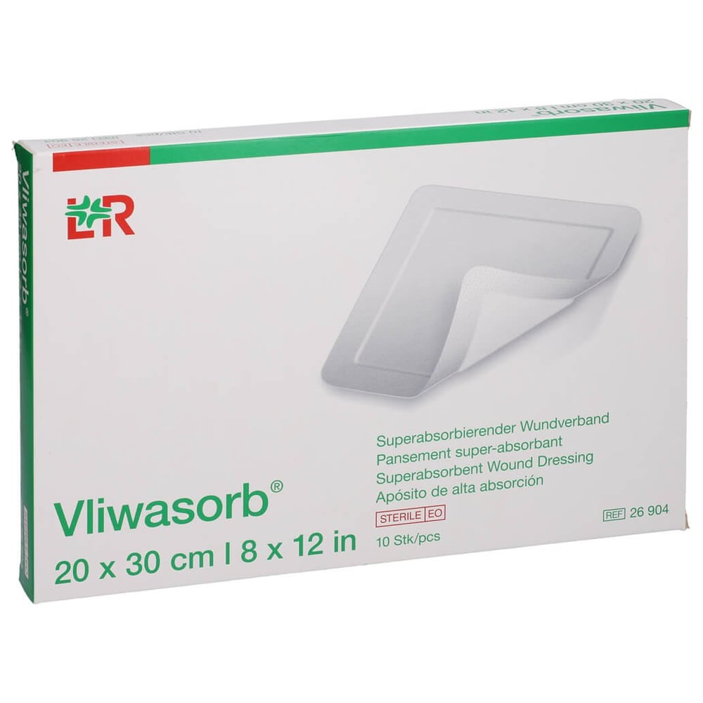 Vliwasorb superabsorb.Saugkomp.steril 20x30 cm