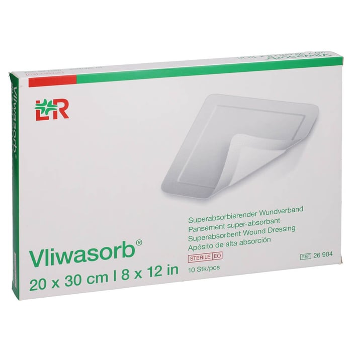 Vliwasorb superabsorb.Saugkomp.steril 20x30 cm