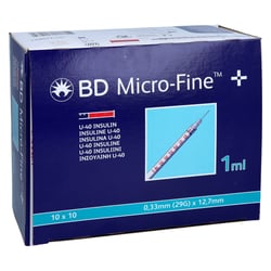 BD Micro-fine+ Insulinspr.1 ml U40 12,7 mm