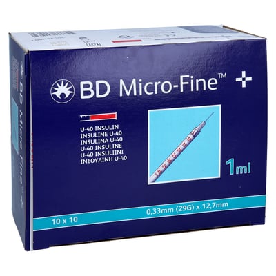 BD Micro-fine+ Insulinspr.1 ml U40 12,7 mm