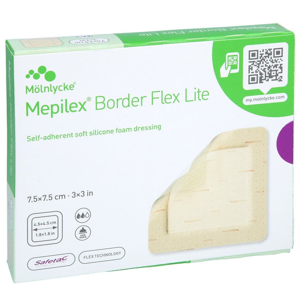 Mepilex Border Flex Lite Schaumverband 7,5x7,5 cm