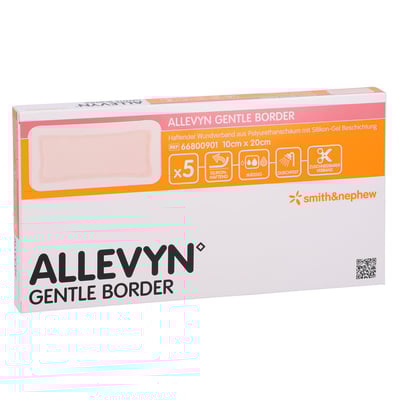 Allevyn Gentle Border 10x20 cm Schaumverb.