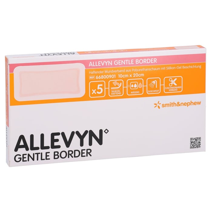 Allevyn Gentle Border 10x20 cm Schaumverb.