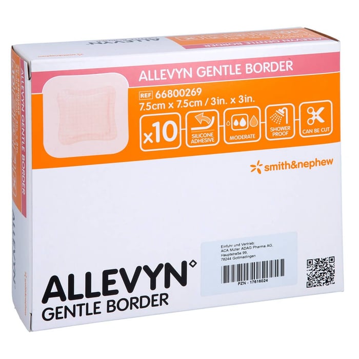 Allevyn Gentle Border 7,5x7,5 cm Schaumverb.