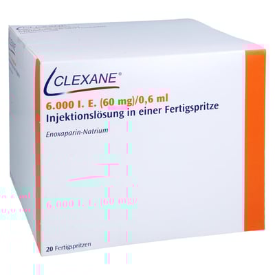 Clexane 6000 I.E. (60 mg)/0,6 ml Injektionslösung