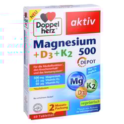 Doppelherz Magnesium 500 + D3 + K2 Depot