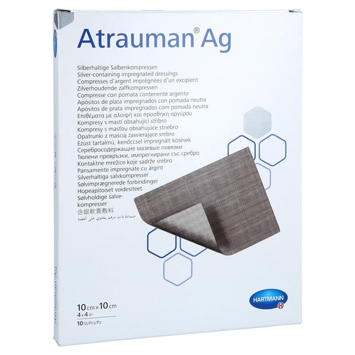 Atrauman Ag 10x10 cm steril Kompressen
