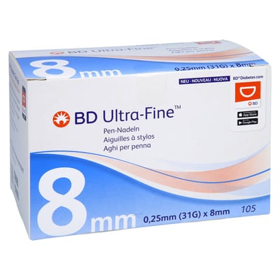 BD Ultra-fine Pen-Nadeln 8 mm 31 G 0,25 mm