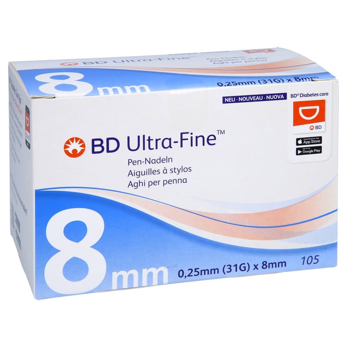 Bd Ultra-fine Pen-Nadeln 8 mm 31 G 0,25 mm