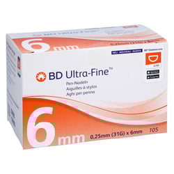 BD Ultra-fine Pen-Nadeln 6 mm 31 G 0,25 mm Acti Medi