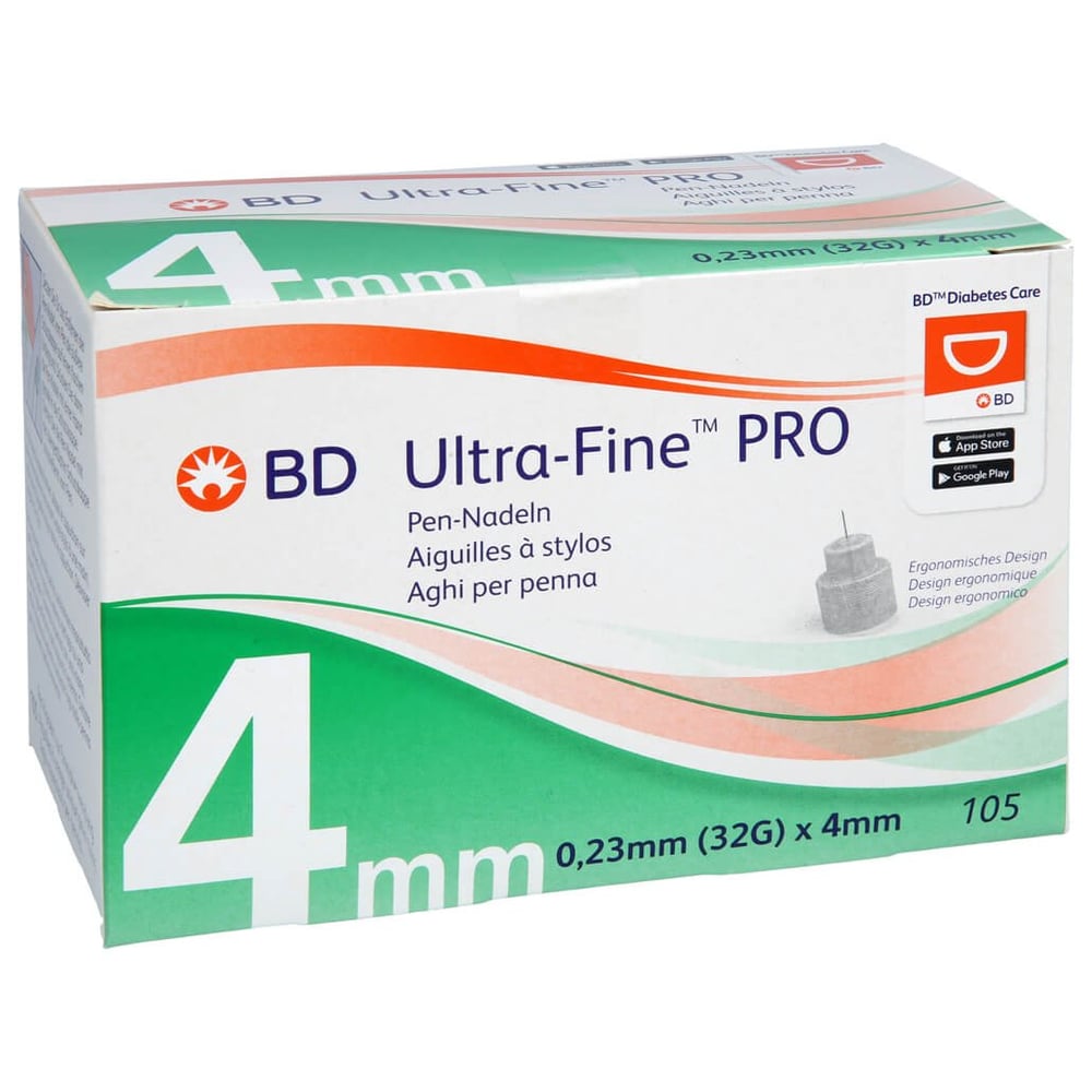 BD Ultra-fine Pro Pen-Nadeln 4 mm 32 G 0,23 mm