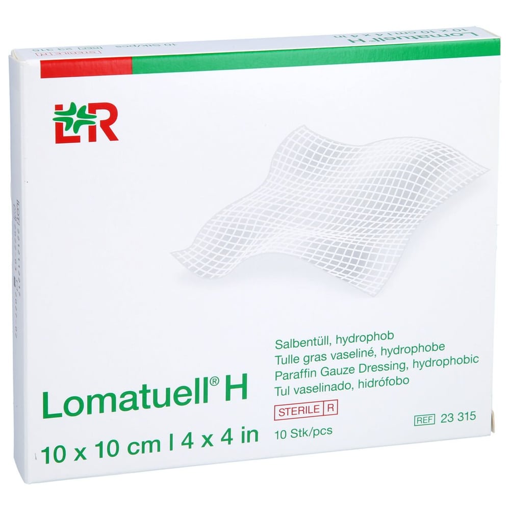 Lomatuell H Salbentüll 10x10 cm steril