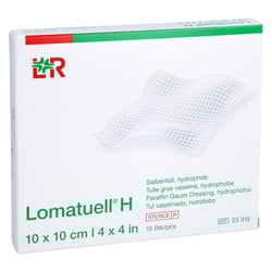 Lomatuell H Salbentüll 10x10 cm steril