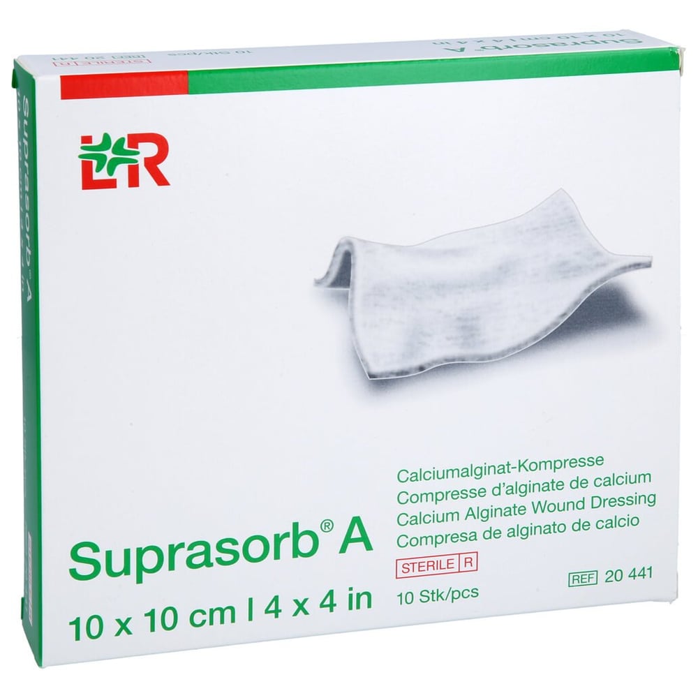 Suprasorb A Calciumalginat Kompr.10x10 cm