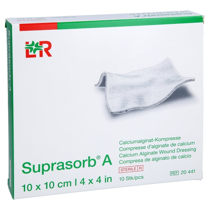 Suprasorb A Calciumalginat Kompr.10x10 cm