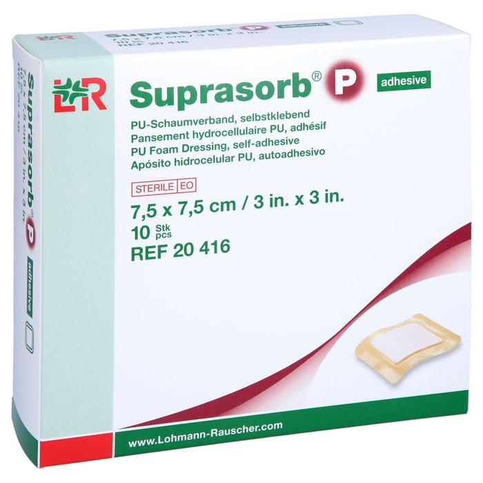 Suprasorb P PU-Schaumv.selbstklebend 7,5x7,5 cm