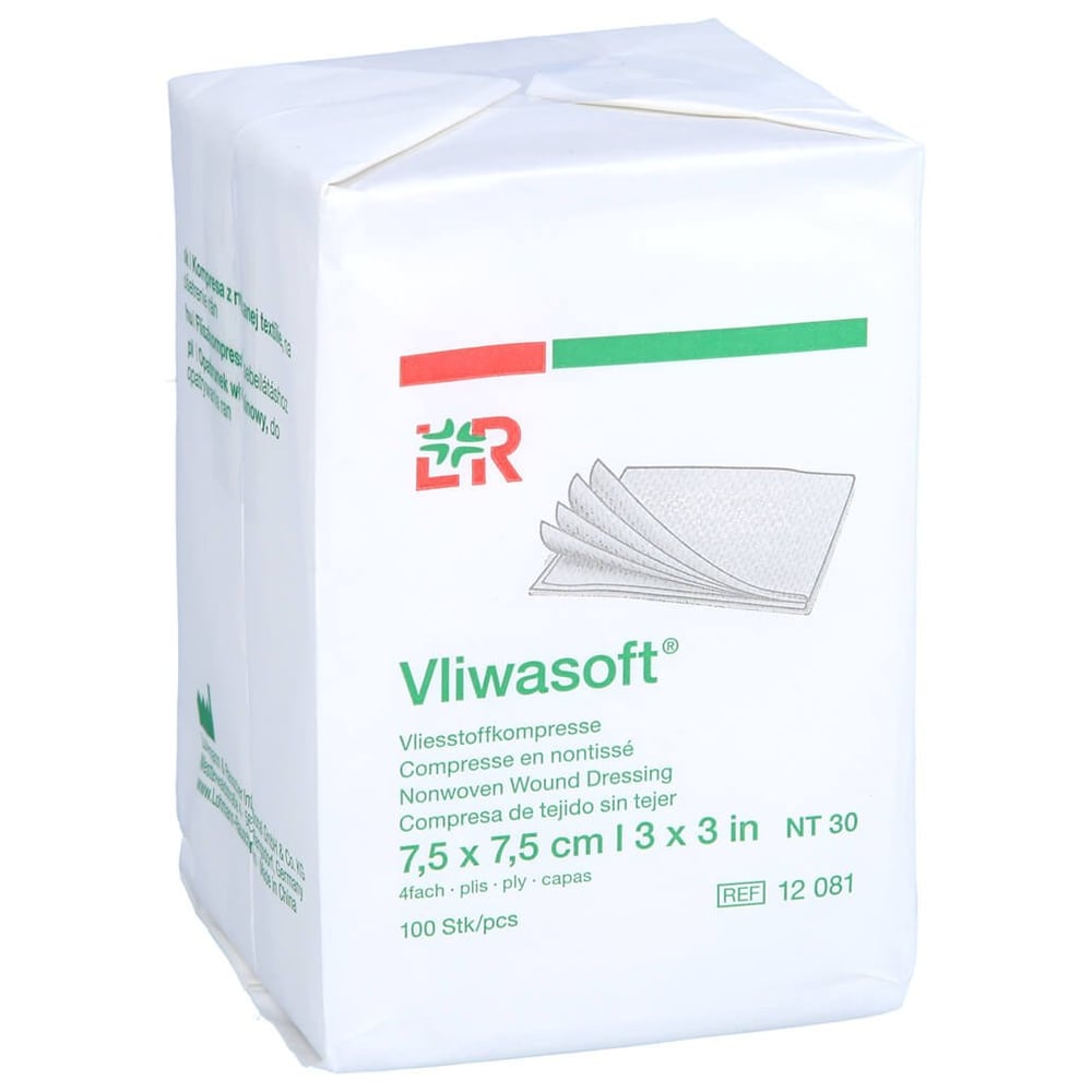 Vliwasoft Vlieskompressen unsteril 7,5x7,5 cm 4l. Acti Medi