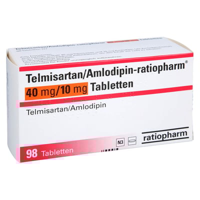 Telmisartan/Amlodipin-ratiopharm 40 mg/10 mg